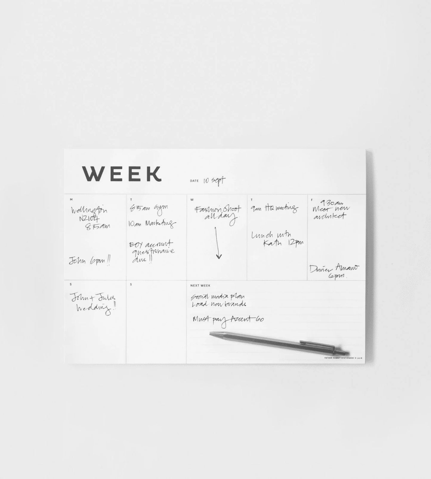 Father Rabbit A4 Week Planner