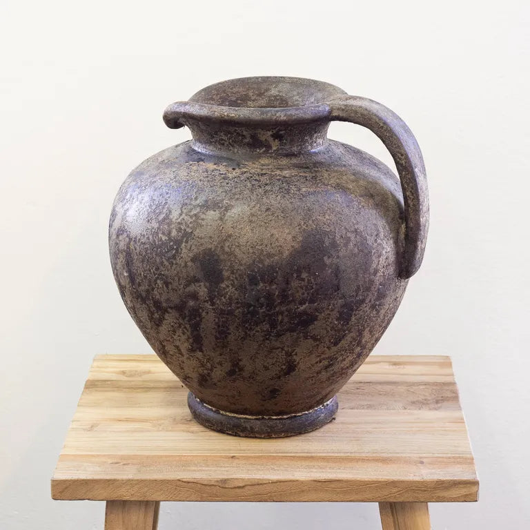 Antique Bronze Terracotta Jug