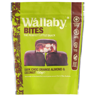 Wallaby Dark Choc Orange Almond & Coconut Bites