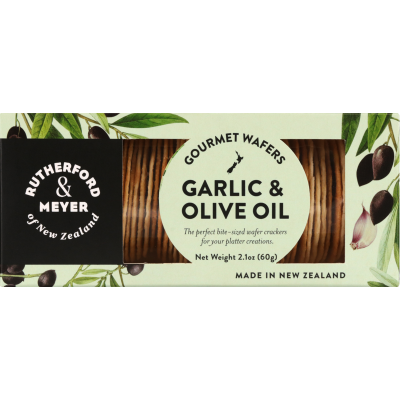 Rutherford & Meyer Garlic & Olive Oil Gourmet Wafers