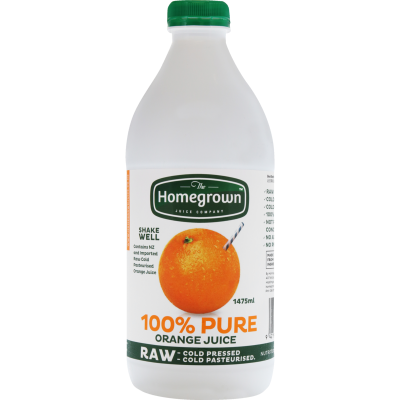 The Homegrown Juice Company 100% Pure Orange Juice