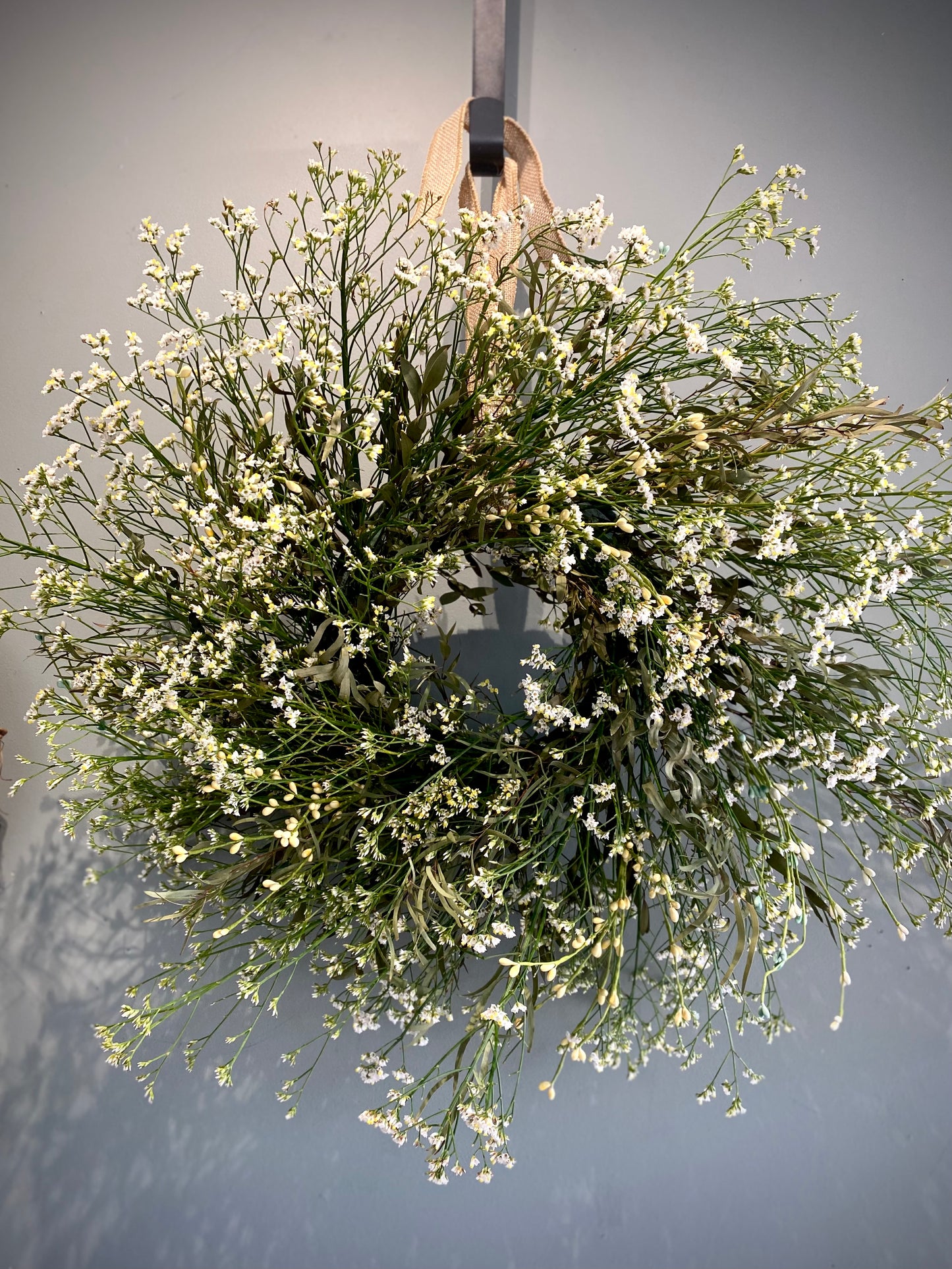 Limonium Wreath XL White/Lemon