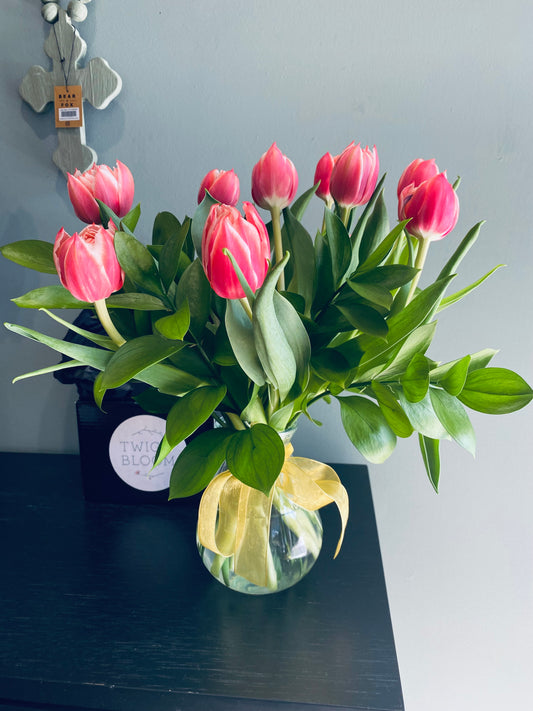 Petite Vase of Tulips