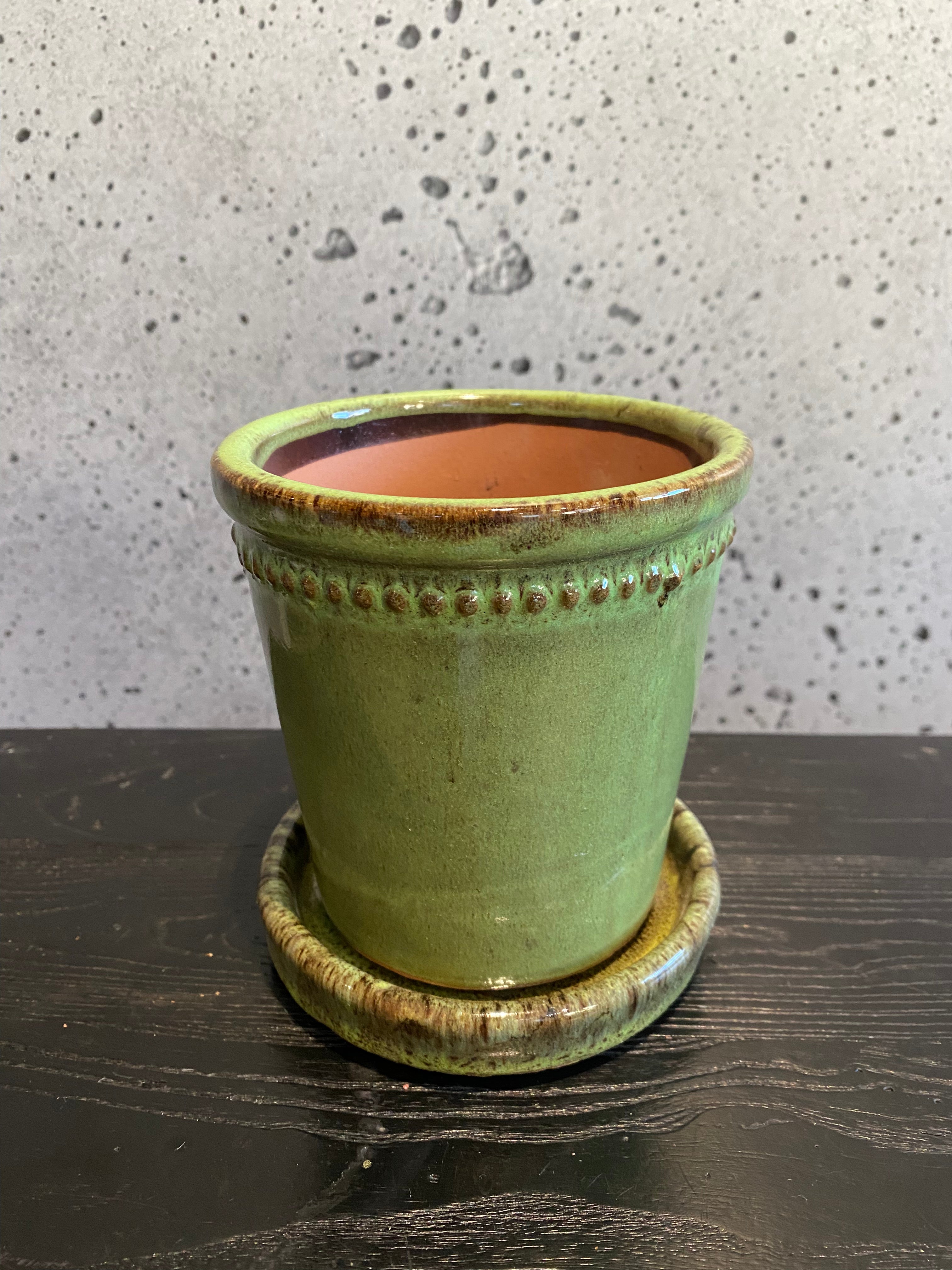 Green Terracotta Pot 12cm