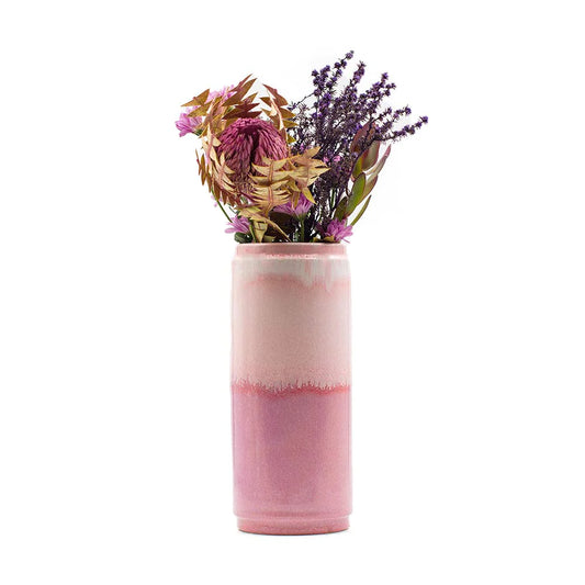 Raspberry Beret Cylinder Vase
