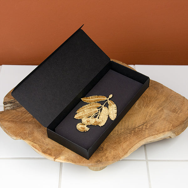 Eucalyptus brooch