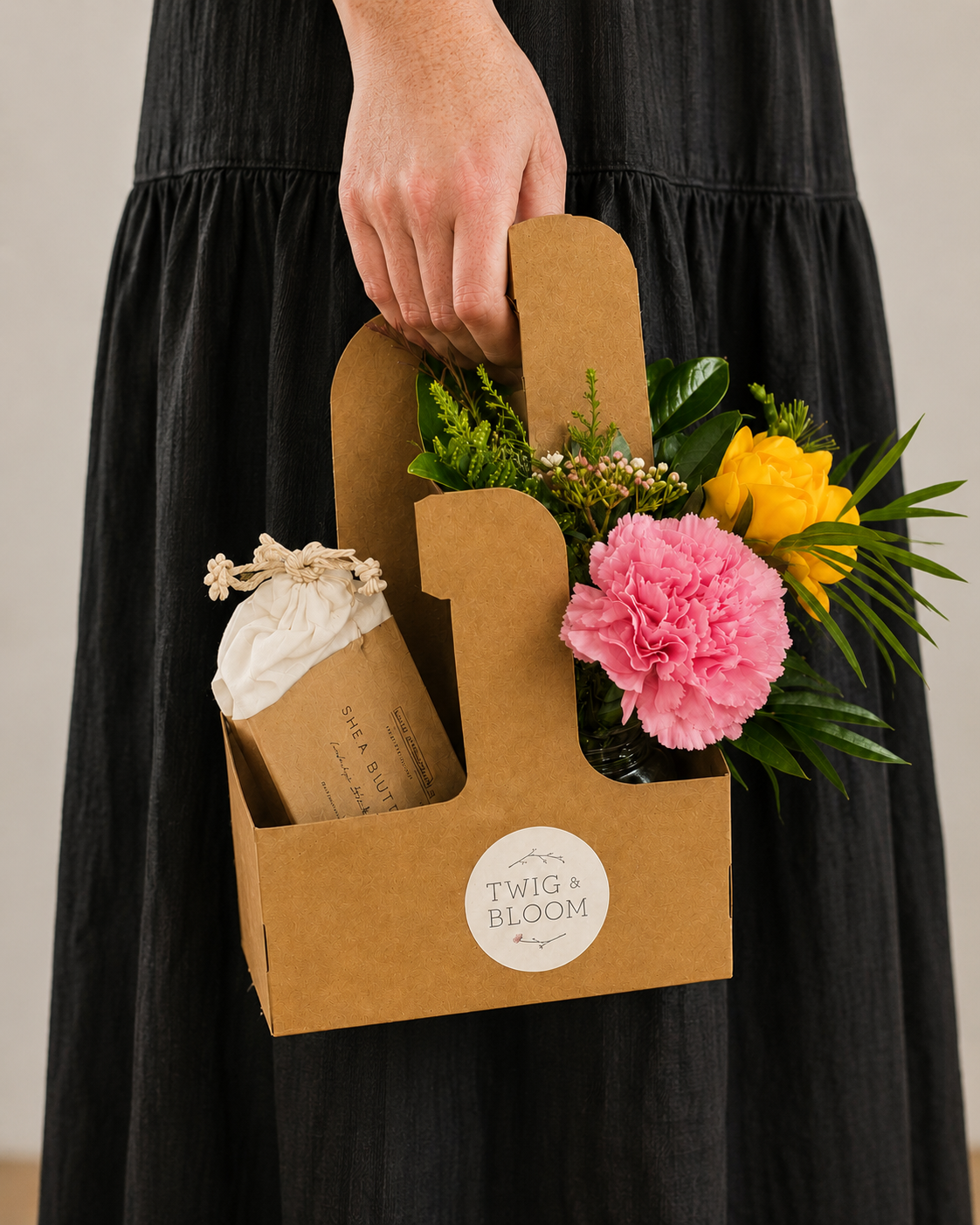 The daily fresh flower jar gift pack with luxury soap