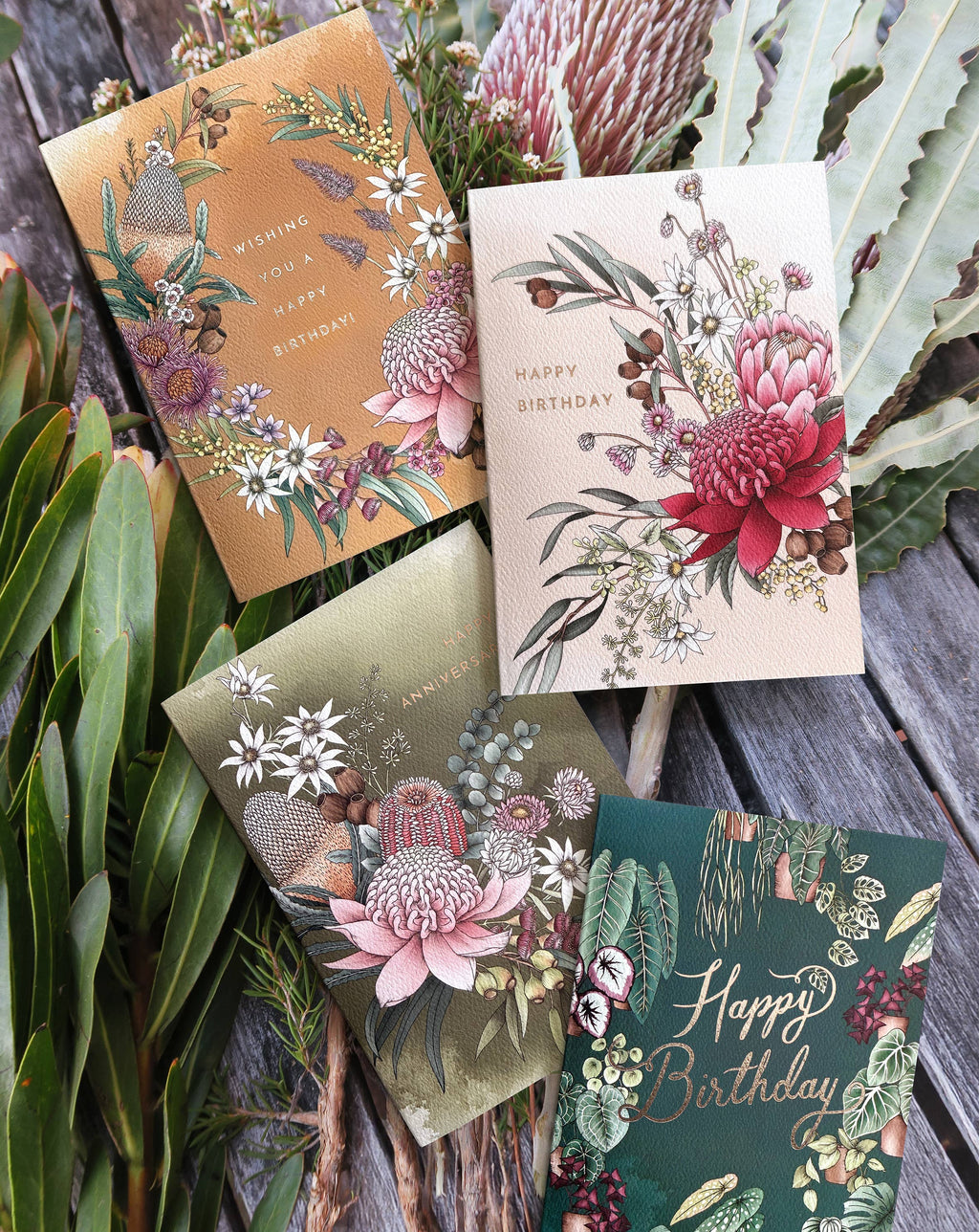 Waratah Birthday Card
