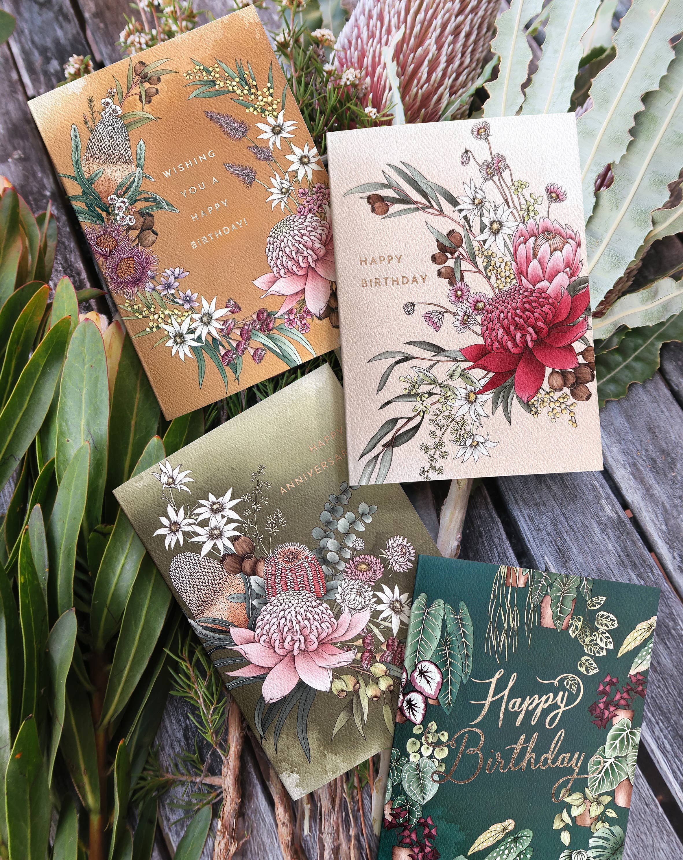 Waratah Birthday Card