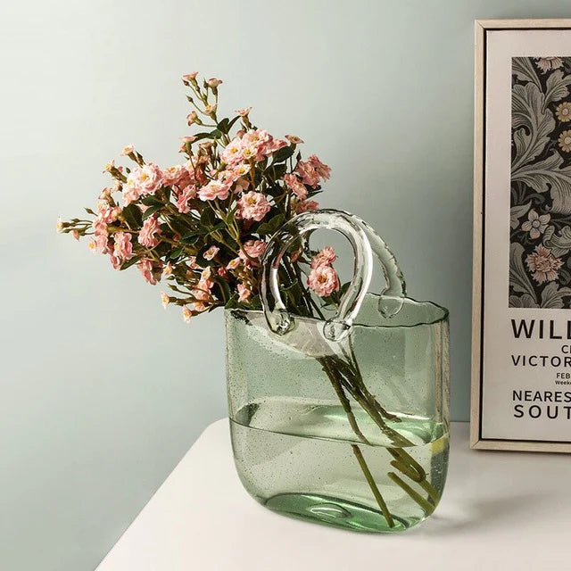 Glass Bag Vase
