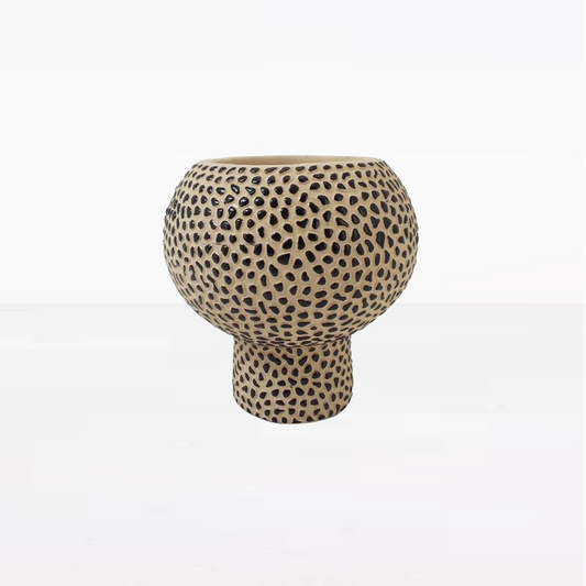 Black Mosaic Cement Pot