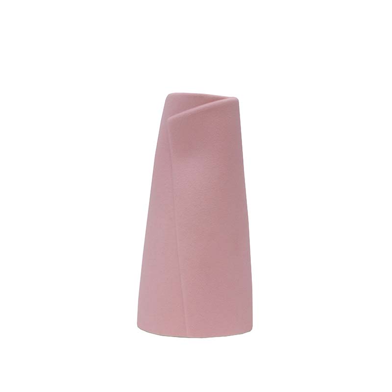 Pink ceramic wrap vase