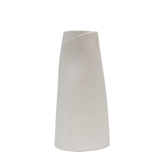 White ceramic wrap vase