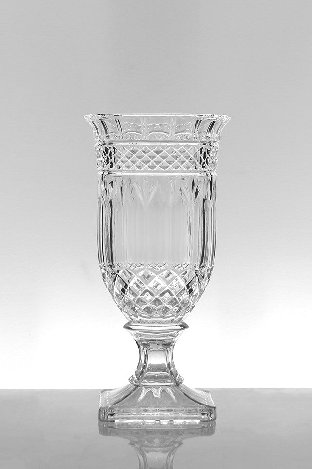 Large cut glass vase 
