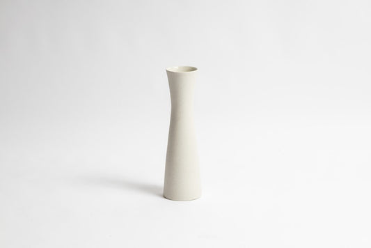 Neutral tall ceramic vase