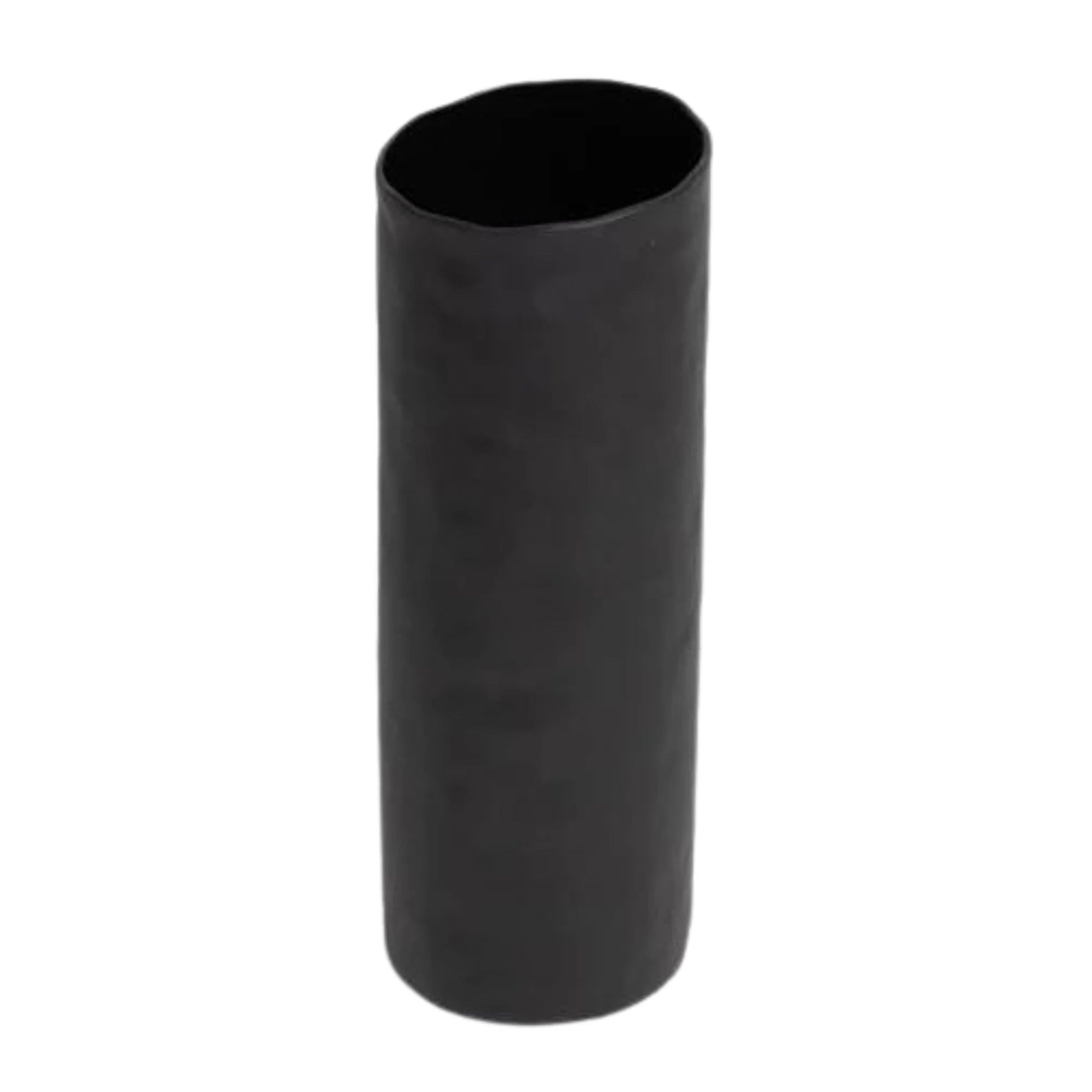 Black ceramic vase