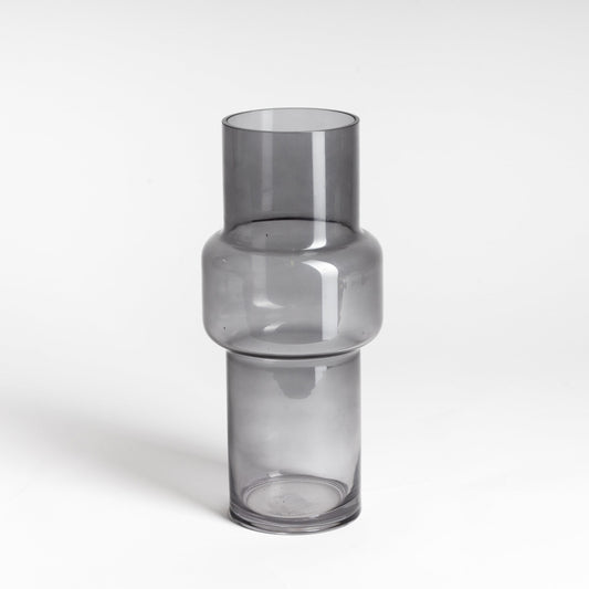 Grey glass vase